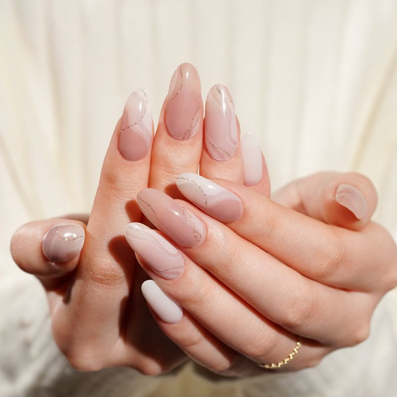 NUDE MARBLE | UÑAS DE GEL
