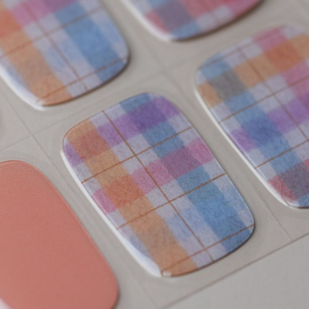 PASTEL PLAID | UÑAS DE GEL