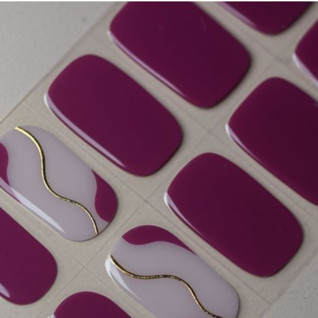 PLUM GOLD | UÑAS DE GEL