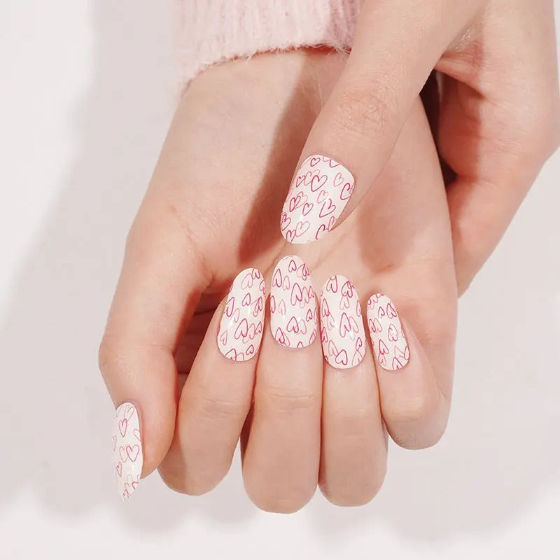 WHITE HEART | UÑAS DE GEL