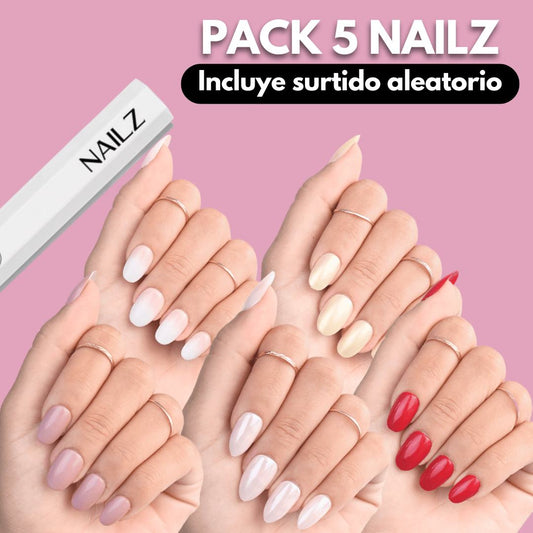 PACK 5 NAILZ + LAMPARA DE REGALO