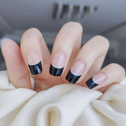 FRENCH BLACK | UÑAS DE GEL