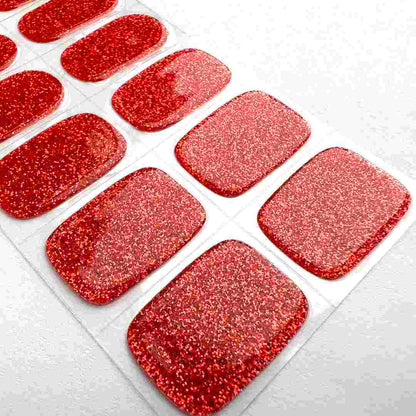 RED GLITTER | UÑAS DE GEL