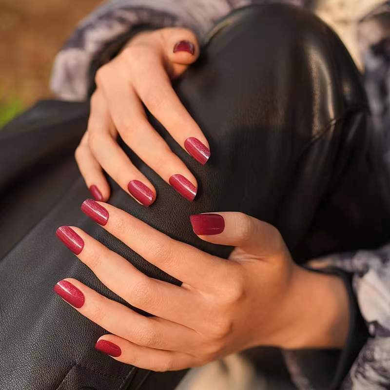 RED GLITTER | UÑAS DE GEL