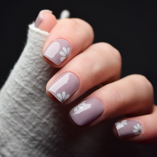 PURPLE FLOWER | UÑAS DE GEL