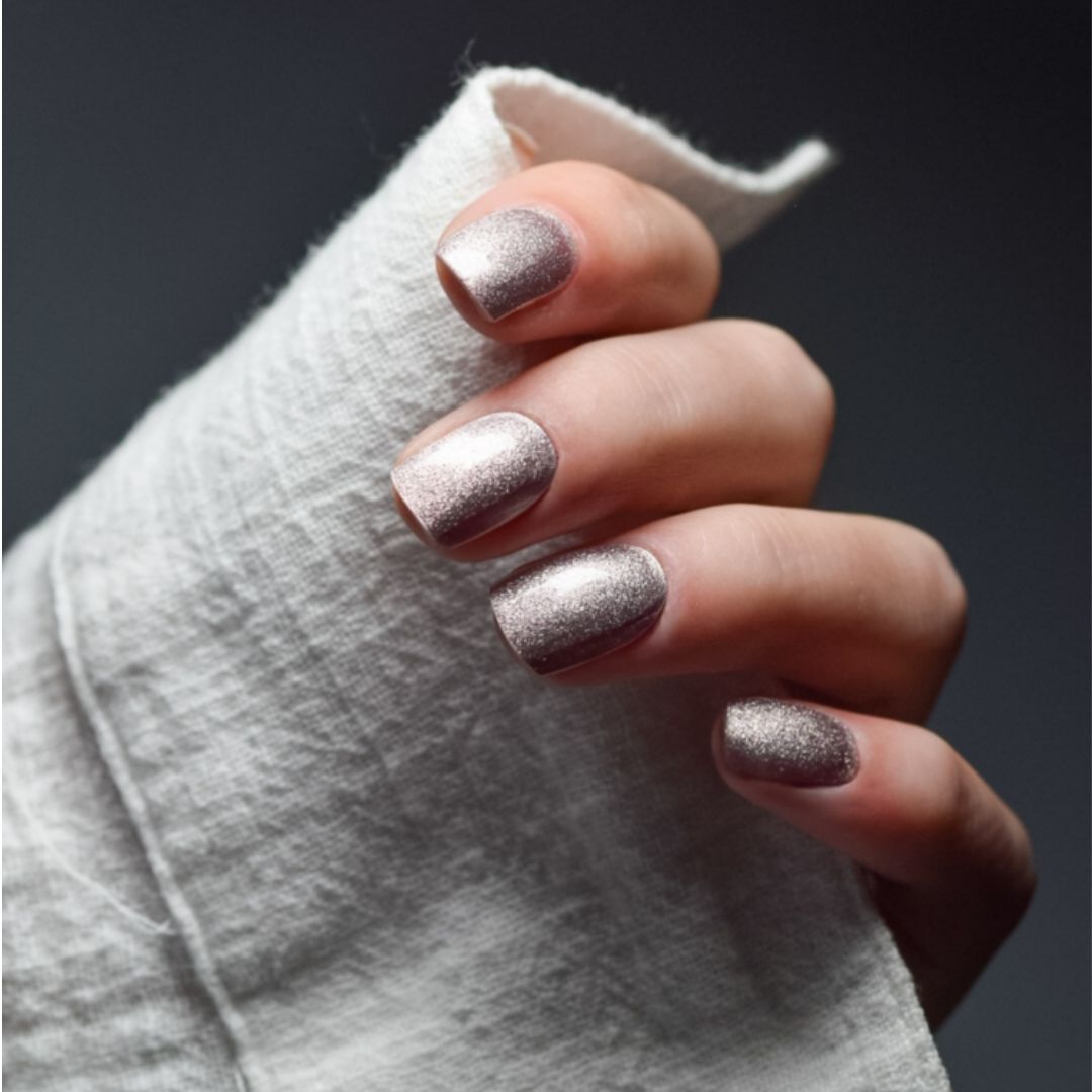 GOLD GLITTER | UÑAS DE GEL