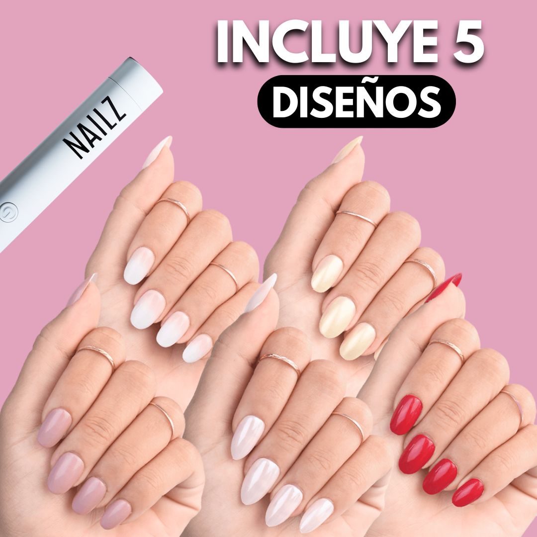 PACK 5 NAILZ + LAMPARA UV DE REGALO