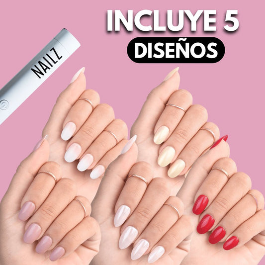 PACK 5 NAILZ + LAMPARA UV DE REGALO