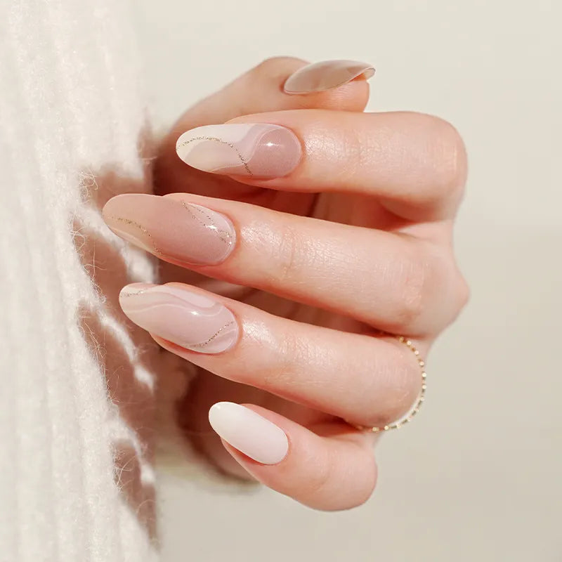 NUDE MARBLE | UÑAS DE GEL