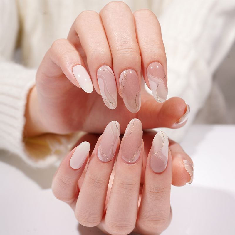 NUDE MARBLE | UÑAS DE GEL