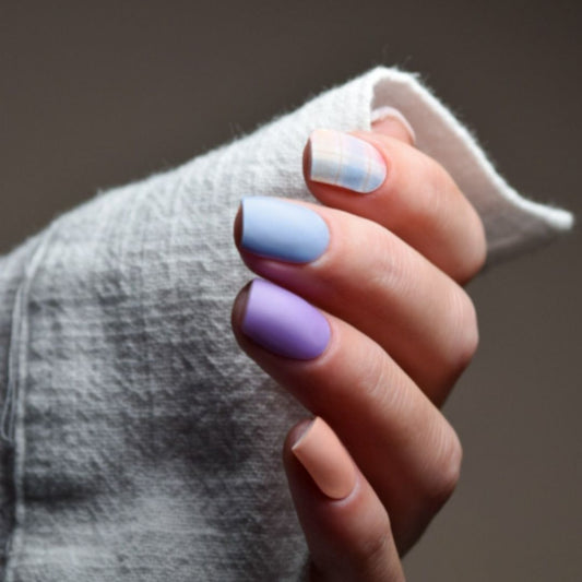 PASTEL PLAID | UÑAS DE GEL