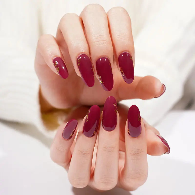 WINE GOLD | UÑAS DE GEL