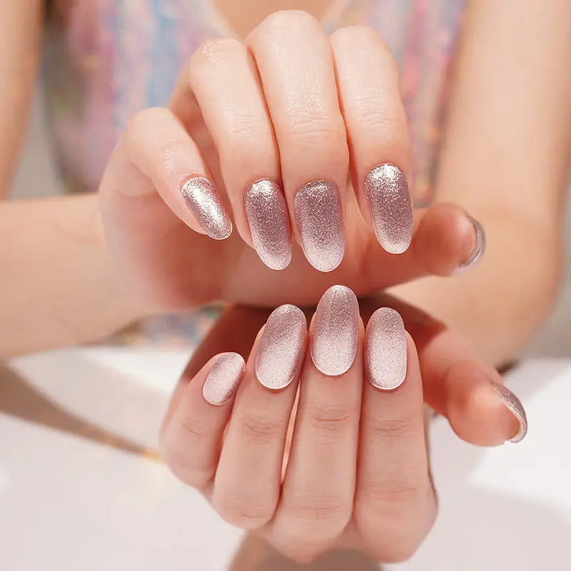 GOLD GLITTER | UÑAS DE GEL