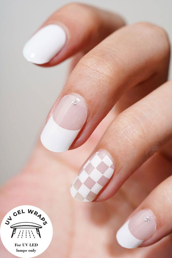 FRENCH CHECKERED | UÑAS DE GEL