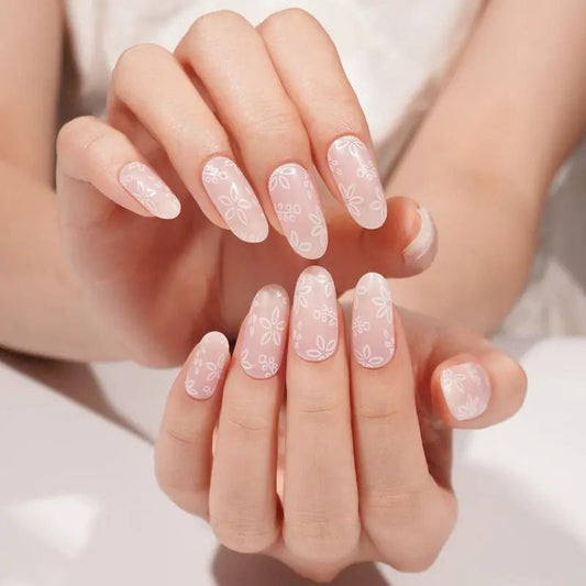WHITE BLOSSOM | UÑAS DE GEL