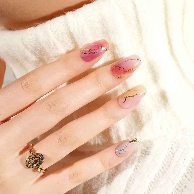 GOLD MARBLE | UÑAS DE GEL