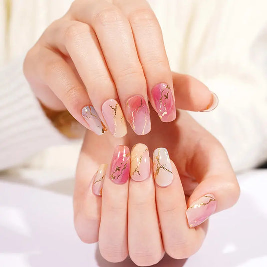 GOLD MARBLE | UÑAS DE GEL