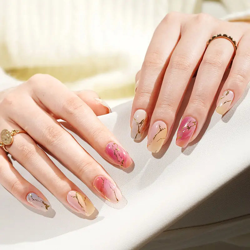 GOLD MARBLE | UÑAS DE GEL