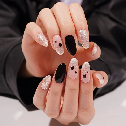 HEART GLITTER | UÑAS DE GEL