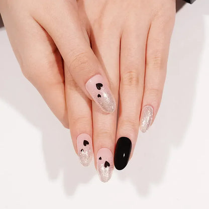 HEART GLITTER | UÑAS DE GEL