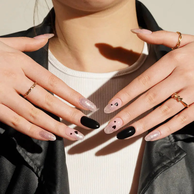 HEART GLITTER | UÑAS DE GEL