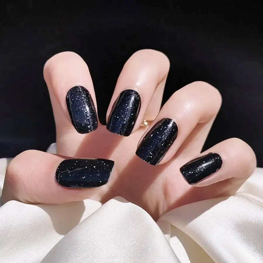 BLACK STARS | UÑAS DE GEL