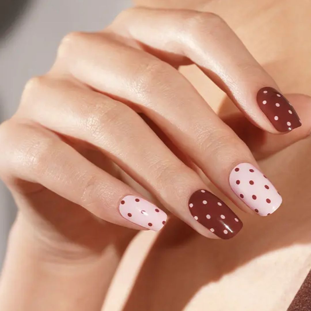 CHOCO POLKA | UÑAS DE GEL