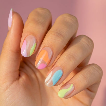 COLORFUL WAVES | UÑAS DE GEL