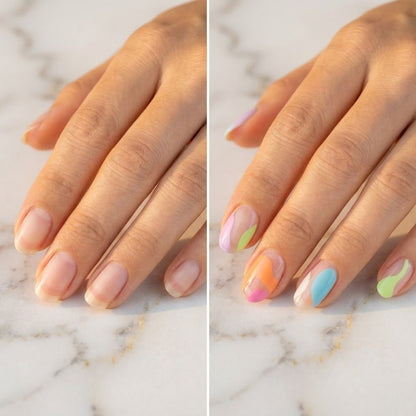 COLORFUL WAVES | UÑAS DE GEL