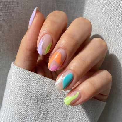 COLORFUL WAVES | UÑAS DE GEL