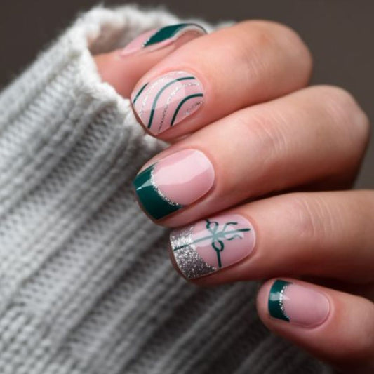 GREEN TWINKLE | UÑAS DE GEL