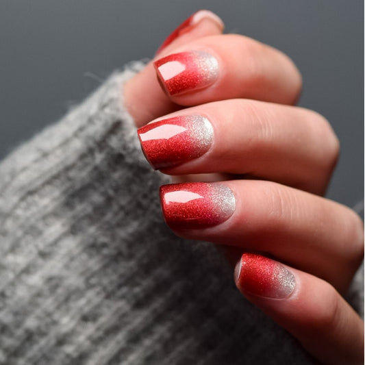 DEGRADED GLITTER | UÑAS DE GEL
