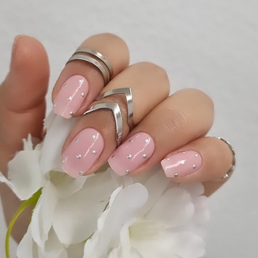 SILVER PINK NAILZ