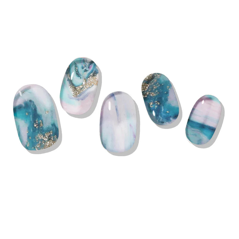 BLUE MARMOL | UÑAS DE GEL