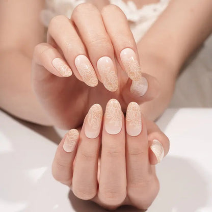 FLORAL BEIGE | UÑAS DE GEL