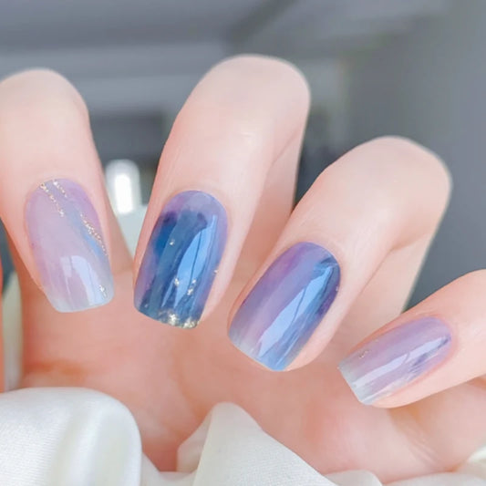 BLUE MARMOL | UÑAS DE GEL