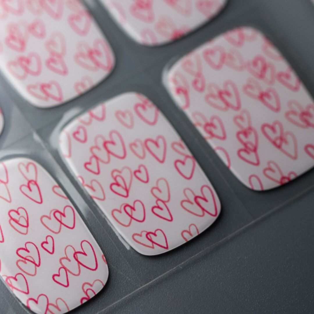 WHITE HEART | UÑAS DE GEL