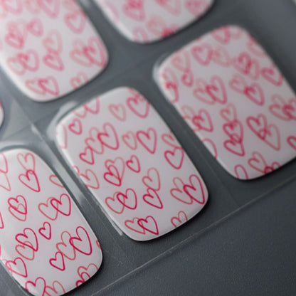 WHITE HEART | UÑAS DE GEL