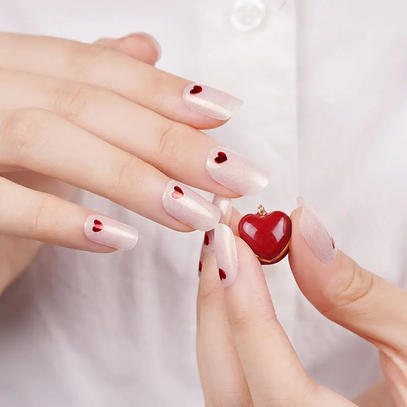RED HEARTS | UÑAS DE GEL