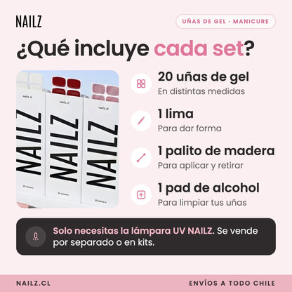 Qué incluye tu set de uñas de gel NAILZ