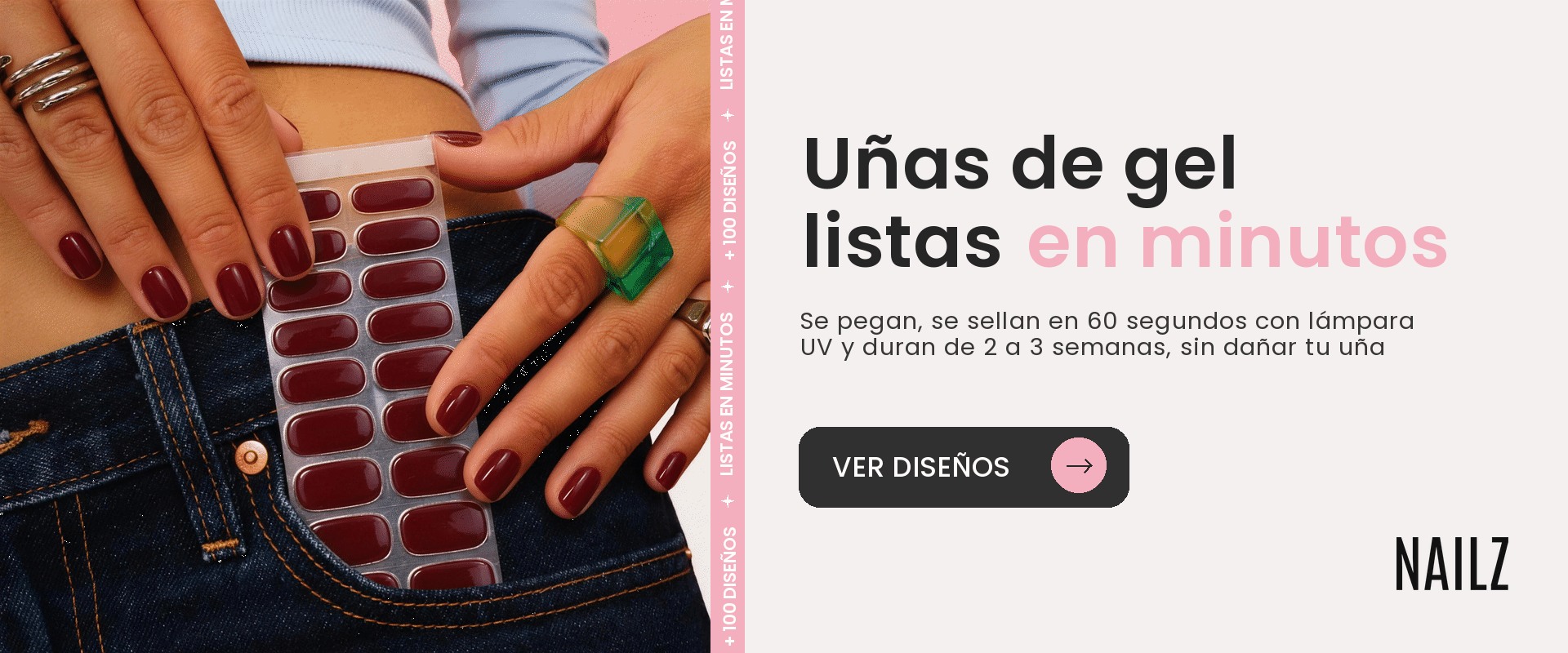 Uñas de gel NAILZ listas en minutos