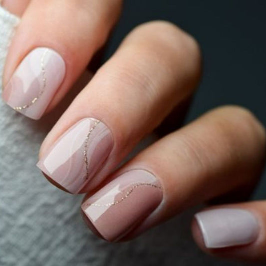 NUDE MARBLE | UÑAS DE GEL