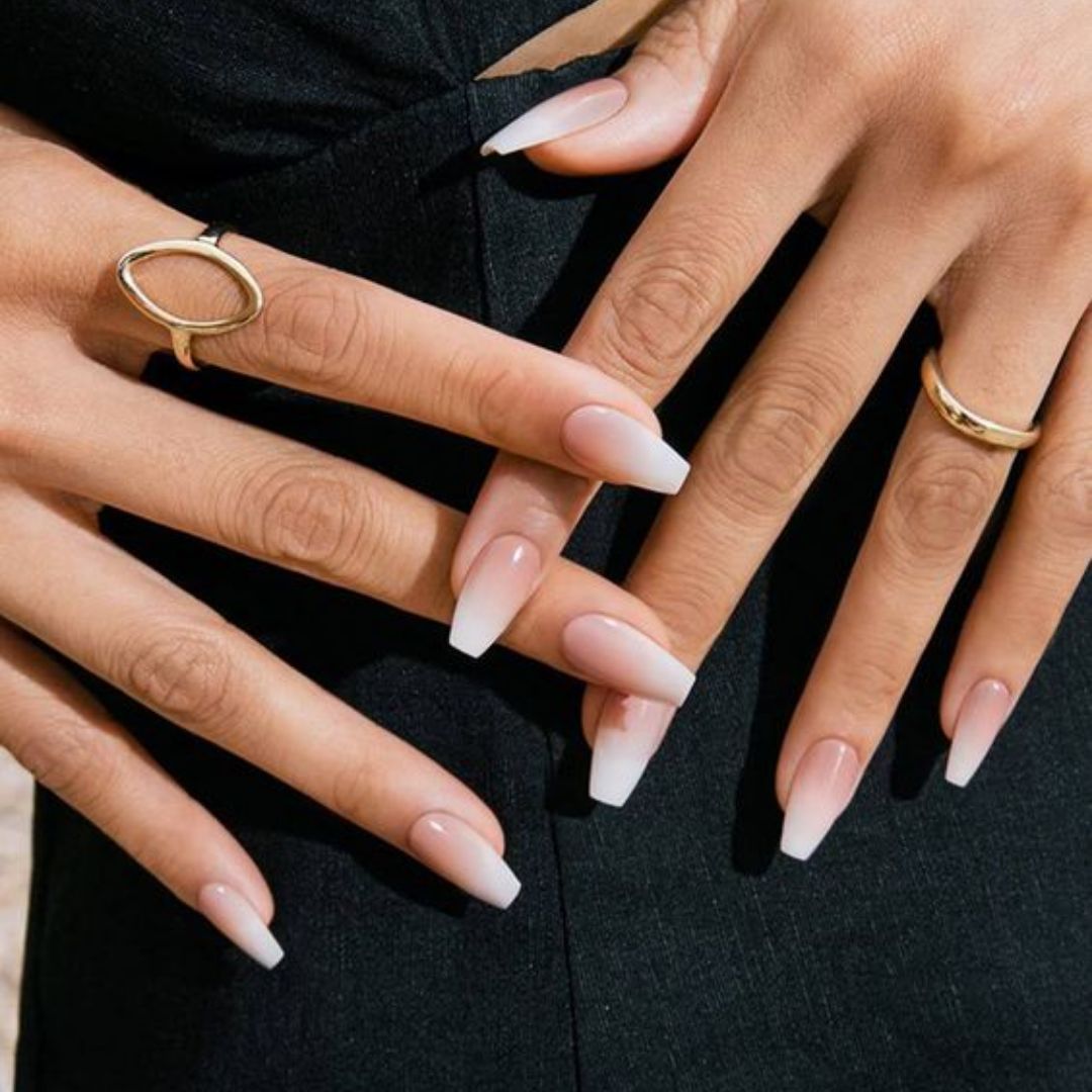 WHITE PINK | UÑAS DE GEL
