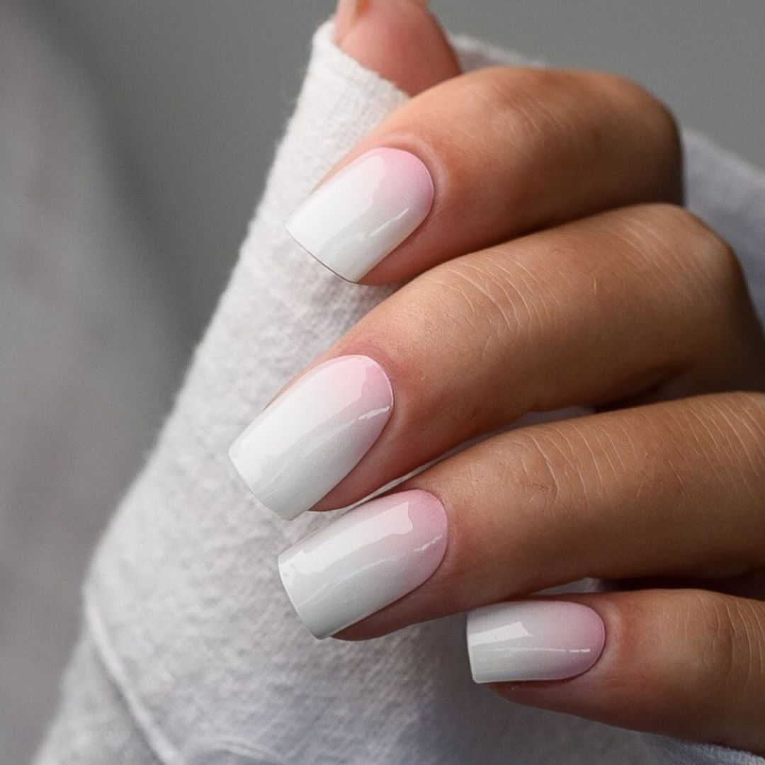 WHITE PINK | UÑAS DE GEL
